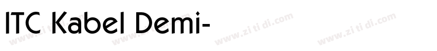 ITC Kabel Demi字体转换